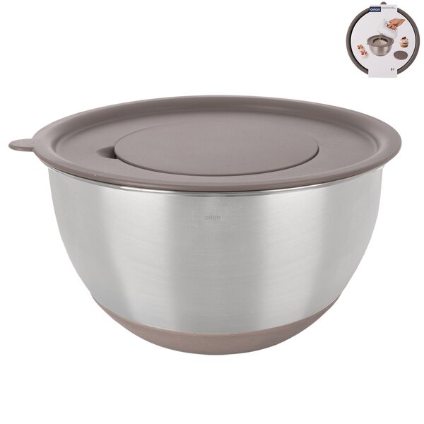 Šlehací mísa s víkem BEIGE pr. 25,7 cm