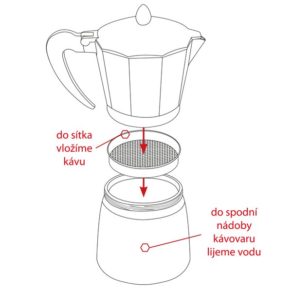 Moka konvička 0,42 l