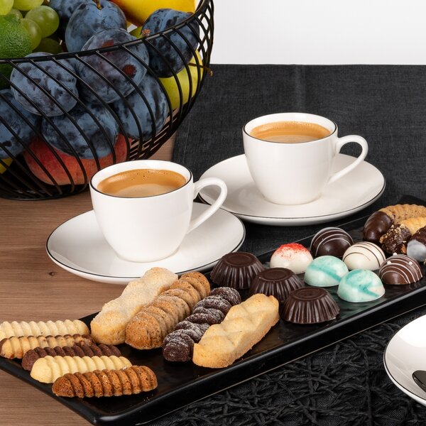 Hrnek s podšálkem Decora espresso 0,1 l 2 ks