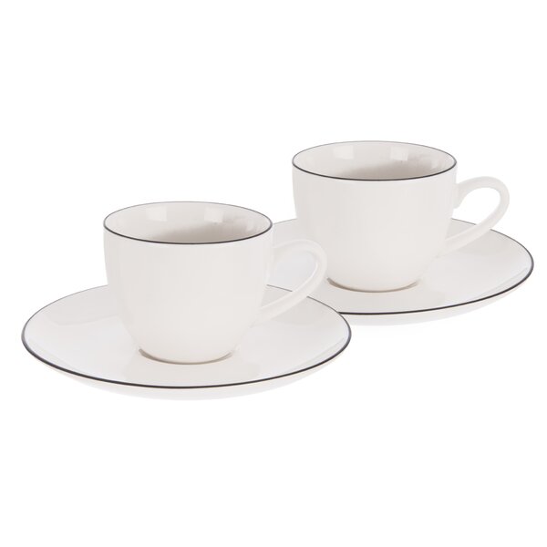 Hrnek s podšálkem Decora espresso 0,1 l 2 ks