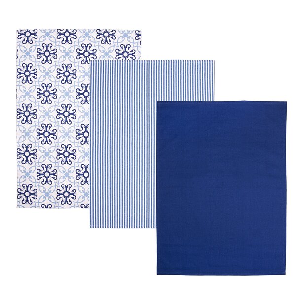 Kuchyňská utěrka Blue shapes 3 ks