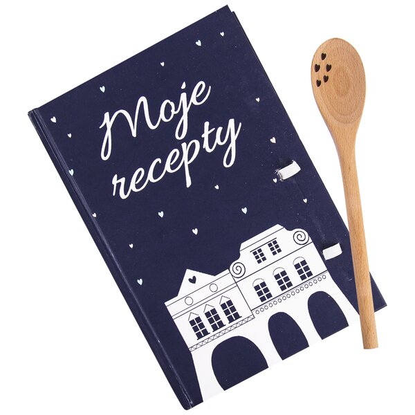Kniha na recepty s vařečkou DOMKY 