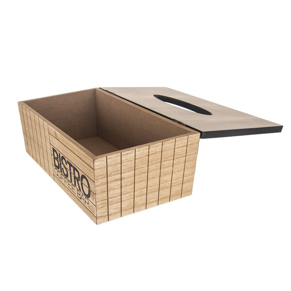Box dřevo na papírové kapesníky Bistro