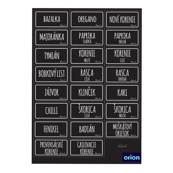 Samolepky na dózy BLACK 