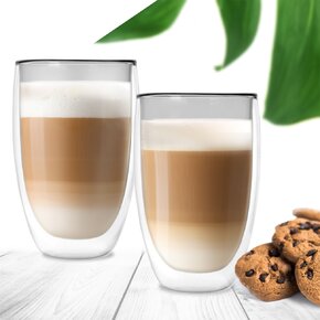 Dvoustěnná sklenice DOUBLE latte 0,5 l 2 ks