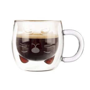 Dvoustěnný hrnek DOUBLE kočka 0,3 l