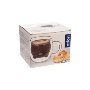 Dvoustěnný hrnek DOUBLE kočka 0,3 l