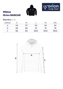 Mikina s kapucí Orion NASCAR vel. M