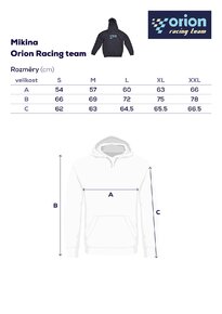 Mikina s kapucí Orion RACING vel. M