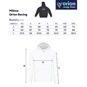 Mikina s kapucí Orion RACING vel. L